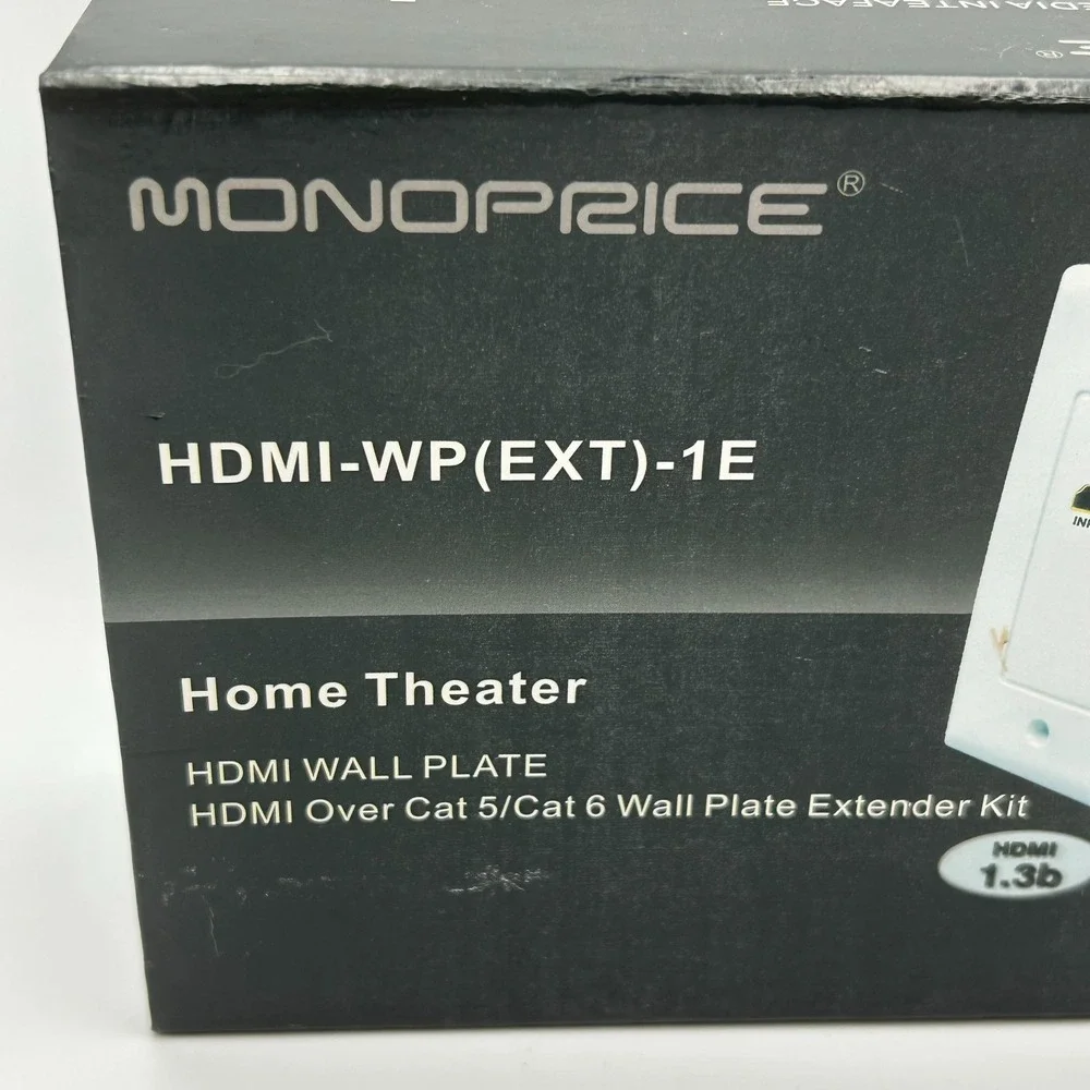 Monoprice HDMI over Cat 5/Cat 6 Wall Plate Extender Kit HDMI-WP(EXT)-1‎